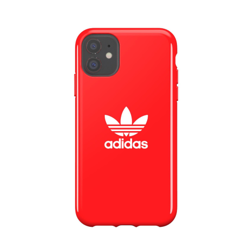 ADIDAS SNAP APPLE iPHONE 12 MINI CUSTODIA IN TPU CON LOGO A TRIFOGLIO ROSSO BIANCO